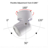 Surface Mounted COB LED Downlight - Adjustable 180° Rotating Ceiling Spot Lamp (7W-20W)