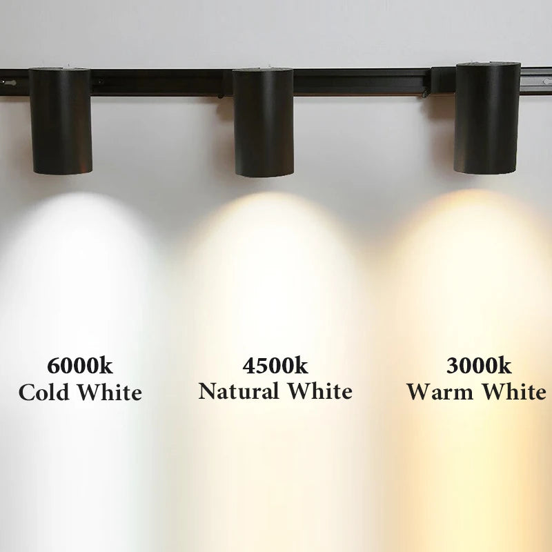 Led Track Light Spot Led Rail Lighting COB Light Fixture Led Spot Lights 220v Ceiling spots Lamp For kitchen Clothing Shop Store