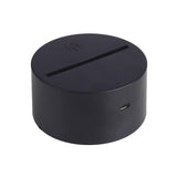 Acrylic 3D LED Lamp Base Table Night Light Base LED 7 Color-Adjust ABS USB Remote Control Lighting Accessories Bulk Wholesale