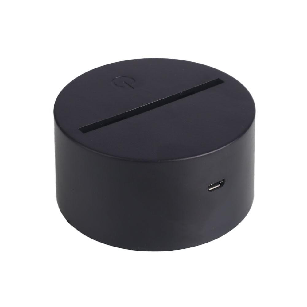 Acrylic 3D LED Lamp Base Table Night Light Base LED 7 Color-Adjust ABS USB Remote Control Lighting Accessories Bulk Wholesale