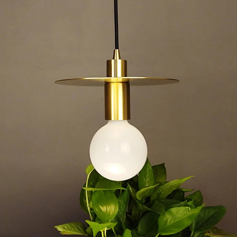 Nordic Simplicity E27 LED chandelier lamp golden small Pendant Lights for study room bedroom bedside loft illumination fixture