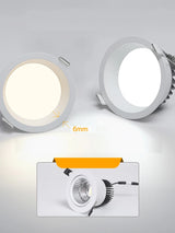 Led Downlight 220V Ceiling Light 5W 7W 9W 12W Recessed Spot Lamp Round Panel Lights AC85-265V For Home Indoor Lighting