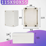 Outdoor Waterproof Plastic Junction Box (Black & White) - IP-Rated Plastic Enclosure & Electronics Project Instrument Shell Case