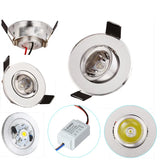 3W RGB LED Recessed Downlight & Spotlight (DC12V / 220V) - Dimmable Cabinet Light with Remote