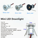 20pcs LED Spotlight Dimmable 12V 3V 24V Downlight 1W Recessed Ceiling Lamp Kitchen Cabinet Stair Spot Bulb Light