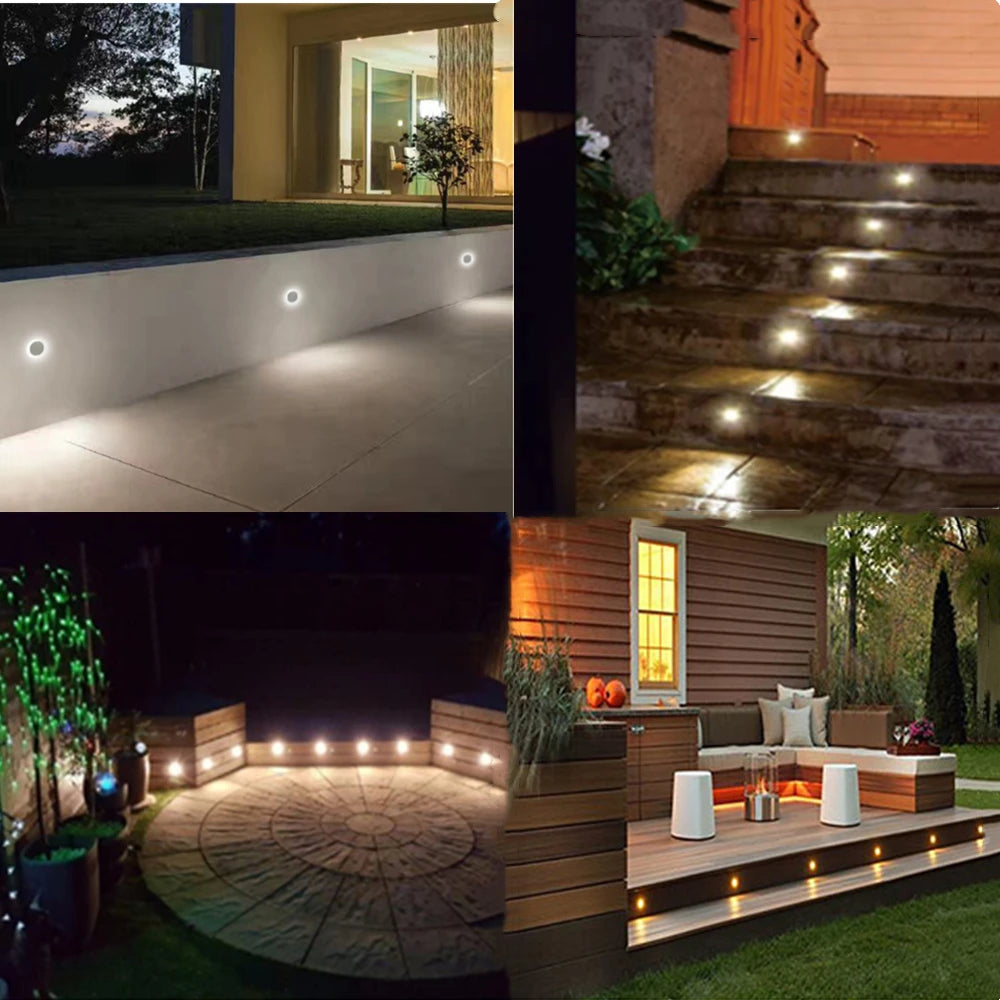 DC 12V 1W Waterproof IP67 LED Stair & Wall Light - Outdoor Step Lamp for Garden & Balcony