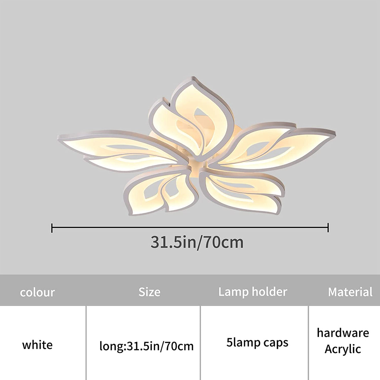 LED Ceiling Lights Dimmable 51-70W 70CM Flush Ceiling Lamps Fixture with Remote Control Living Room Bedroom Indoor Lighting Lamp