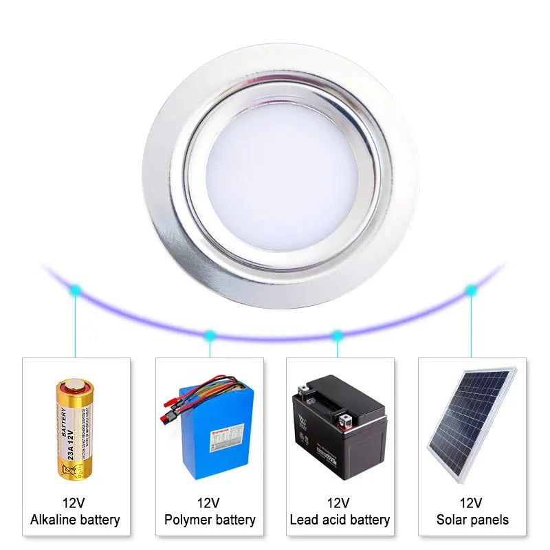 6 Pcs IP65 Downlight 304 Stainless Steel 3W 5W 7W DC 12V LED Safety Voltage Spotlights for Home Kitchen Dining Spot Lighting