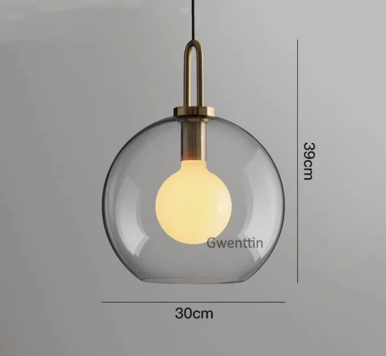 Modern Glass Ball Pendant Lights Led Nordic Luxury Hanging Lamp for Living Room Bedroom Kitchen Lighting Fixtures Home Art Decors