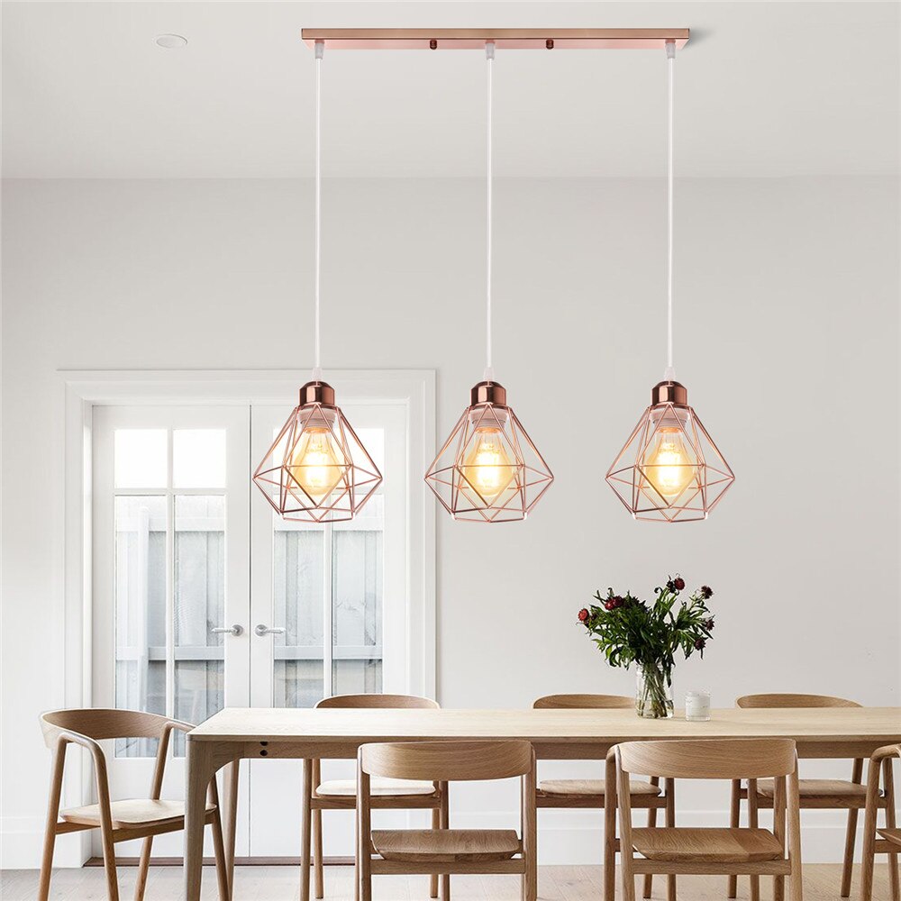 Vintage Pendant Lamp Iron Frame Ceiling Lighting Paint Restaurant Teahouse Chandelier Indoor Wrought Metal Modern Pendant Lights