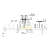 100X60X10mm Hot Aluminum Alloy Heatsink Cooling Pad For High Power LED IC Chip Cooler Radiator Heat Sink for LED COB Light