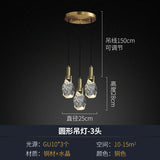 New Crystal Led Pendant lights Nordic luxury brass Dining Room Bar Kitchen suspension Luminaire bedroom bedside Hanging lamp