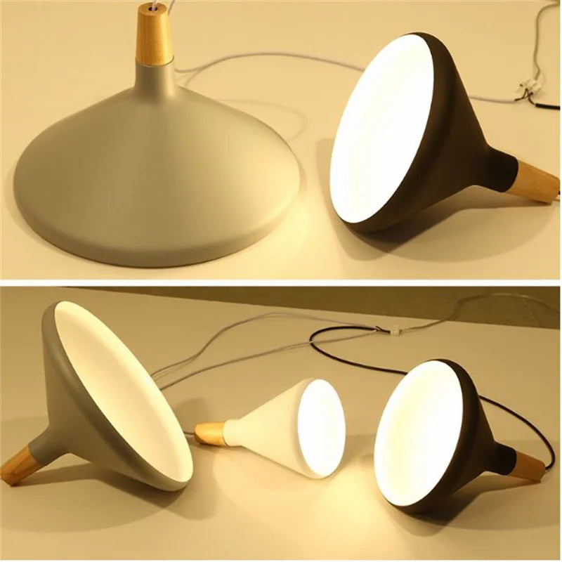 E27 Led chandelier modern Nordic chandelier industrial chandelier loft wooden lamp bedroom dining room kitchen lamp