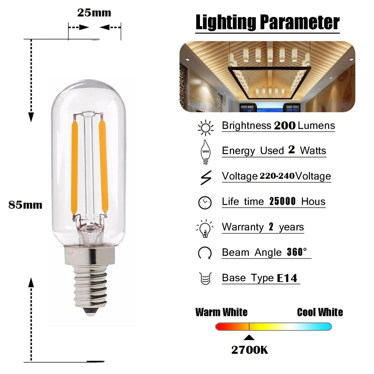 Vintage LED Filament Bulbs C7 C35 T20 G40 - 4W 6W Dimmable E14 E12 Decorative Ampoule