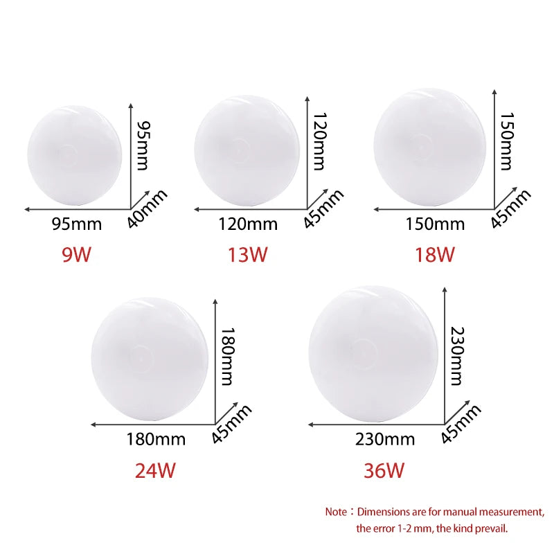 Ultra-Thin Surface Mount LED Ceiling Light (6W-48W) - AC85-265V Flush Mount Panel Lampada Lamp Fixture for Bedroom & Living Room