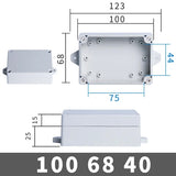 IP67 Waterproof Electronic Project Box with Mounting Ears - Outdoor Plastic Junction Enclosure & Instrument Housing Case