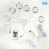 LED Led Mini Spotlights Remote Control Dimmable Spot Light Kit 3W 110V 220V Surface Mounted Ceiling Indoor Cabinet Lamps