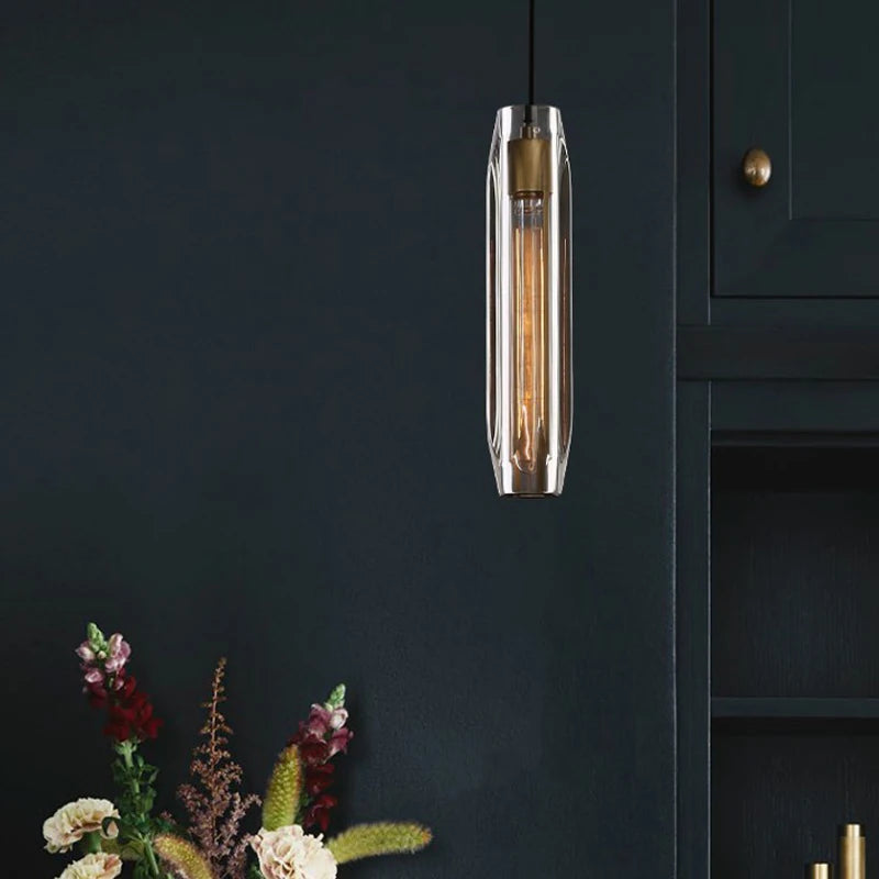 Luxury Pure Copper Crystal Pendant lamp Indoor living room dining room bar counter bedroom bedside hanging lamp