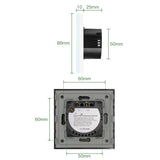 Single Smart Wifi Dimmer Switches 1Gang Wifi Control Dimmable Led Light Glass Panel Support Tuya Google Smart Life App