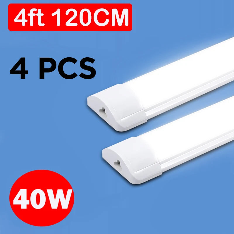 4ft (120cm) T5/T8 LED Tube Light (40W/60W, 220V) - Cold White & Warm White Ceiling Lamp Bar for Home, Office & Workshop