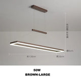 Rectangular chandelier Aluminum LED deco design Nordic style lamp Acrylic for Indoor bedroom Kitchen Island gold chandelier