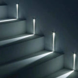 3W Recessed Led Stair Light Indoor Corner Stair Wall Light AC85-265V Step Stairway Pathway Hallway Staircase Lamp Sconce