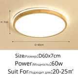 Modern Real Wooden LED Ceiling Lights For Bedroom Aisle Kitchen Dining Living Study Room Wardrobe Foyer Indoor Warm Home Lamps