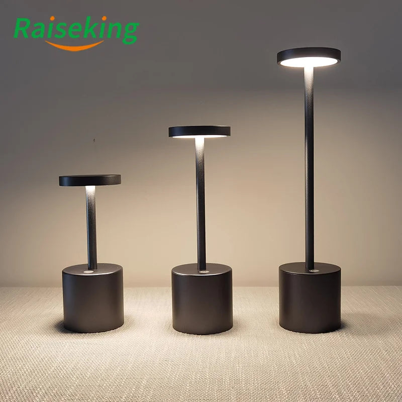 Golden Mini Aluminium Alloy Touch Dimmable Cordless Table Lamp With 5200ma Rechargeable Battery For Restaurant Hotel Ktv Bar