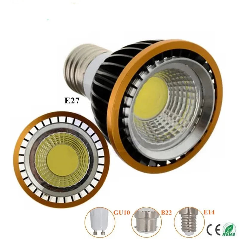 1 Piece of  LED COB Par20 Bulb E27 GU10 B22 E14 110V 220V 3W 5W 7W dimmable spot light Lamp LED P20 Spotlight downlight Lighting
