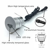 1W Waterproof IP67 Recessed LED Stair Light (DC 12V/24V) - Outdoor Deck & Corner Wall Lamp