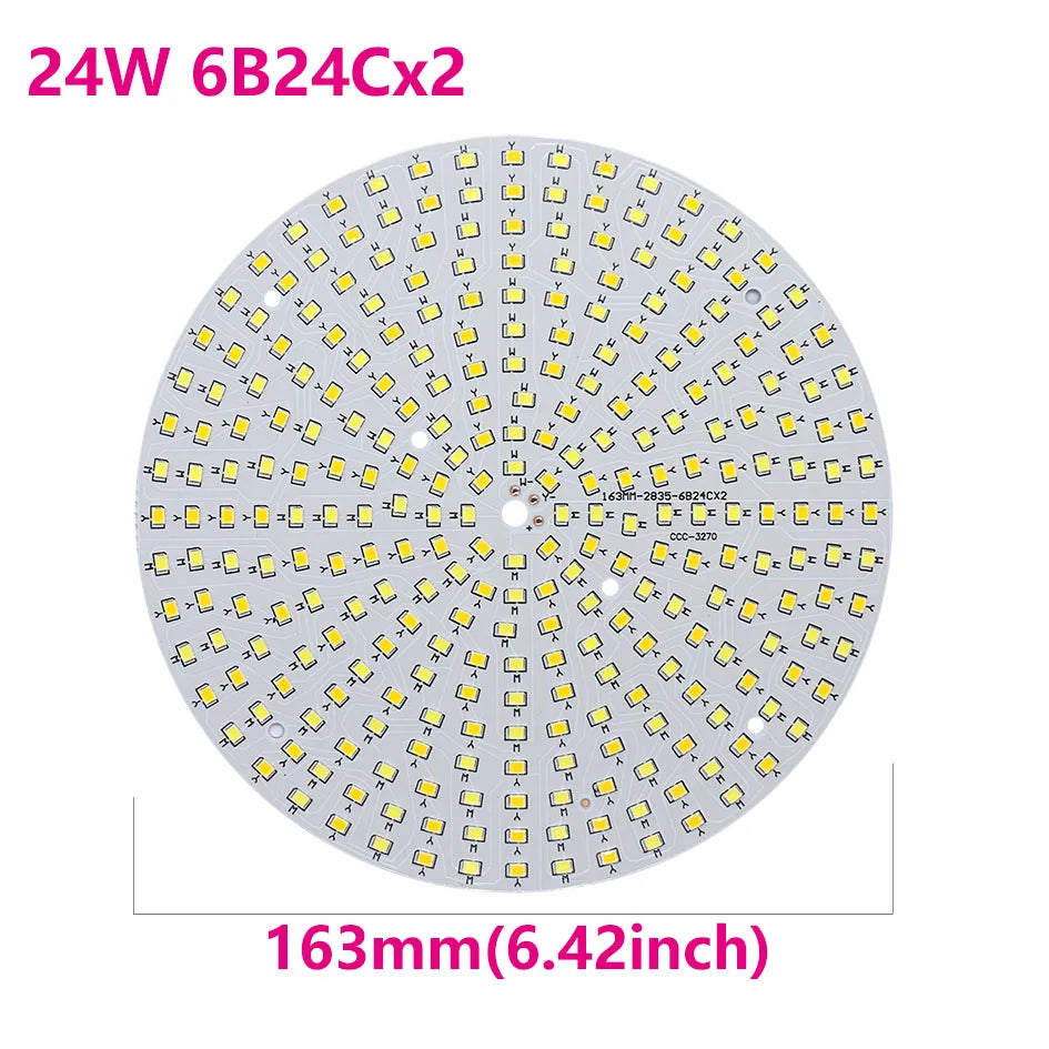 SMD2835 Two-color chip 10W 18W 24W 36W LED COB Lamp Beads 250mA Floodlight For Spotlight Panel light Convert color Round shape