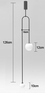 Nordic bedroom bedside restaurant pendant lamp bar simple living room background wall led creative glass ball brass lamp