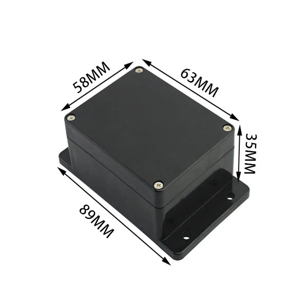 Outdoor Waterproof Plastic Junction Box (Black & White) - IP-Rated Plastic Enclosure & Electronics Project Instrument Shell Case