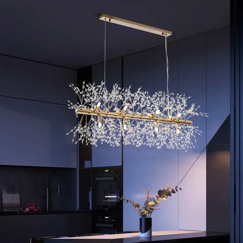 Nordic modern led chandelier Living bedroom dining room firefly chandelier Simple home indoor lighting decoration ceiling lamps