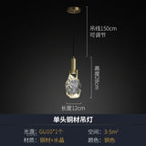 New Crystal Led Pendant lights Nordic luxury brass Dining Room Bar Kitchen suspension Luminaire bedroom bedside Hanging lamp