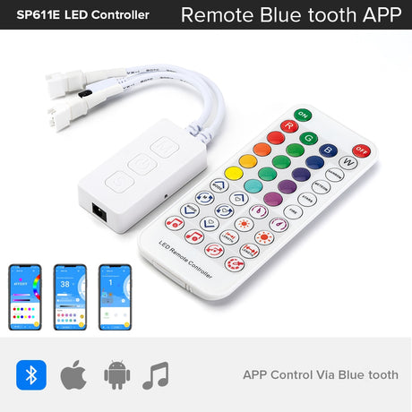 Led Strip Light Controller Blue tooth SP105E SP110E Wi-fi SP108E SP511E WS2812B Music SP107E SP601E WS2811 SK6812 Lights DC5V-24V