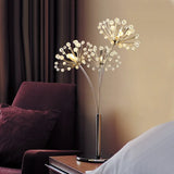 INS Modern Simple LED Bedside Lamp Living Room Bedroom Wedding Dress Shop Decors Crystal Study Dandelion Standing  Floor Light