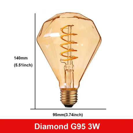 E27 LED Bulb 220V Dimmable Vintage Spiral LED Filament Light Bulb A19 4W Retro Incandescent Decoration Led Lighting Lamp Ampoule
