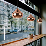 Rose Gold Electroplating Mirror Globe Pendant Lamp - E27 Glass Ball Light