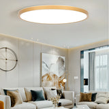 Modern LED Ceiling Light - Wood Grain & Gold 3-Color Home Lighting