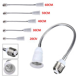 Socket E27 Flexible E27 Light Lamp Base Extender Bulb Adapter Converter Extension Light Holder Converter 20CM-60CM