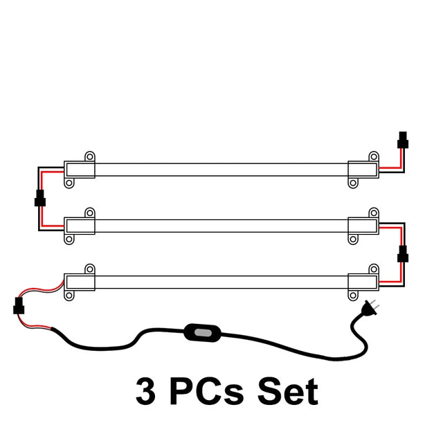 220V LED Rigid Strip Night Lamp Under Cabinets 72 LEDs 30cm 40cm 50cm 8W With Switch ON/OFF EU Plug LED Bar lights Desk Bulb