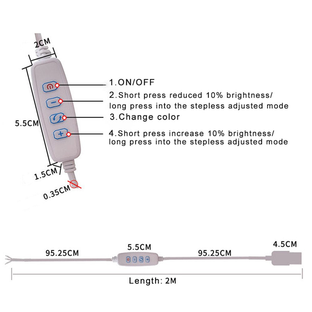 DC5V Dimmable LED chip 5W 6W 10W Surface Light Source SMD 5730 LED Light Beads DIY Tricolor Adjustable LED Bulb White Warm White