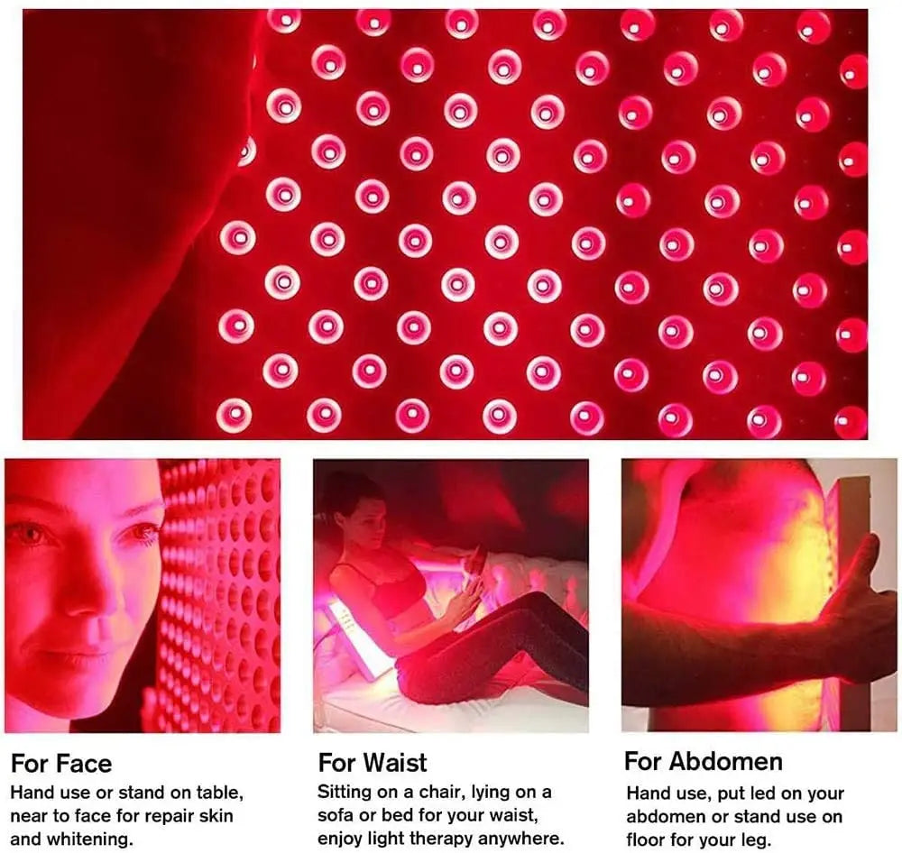 45W Red LED Light Therapy Panel, Deep Red 660nm and Near Infrared 850nm LED Light Therapy Combo