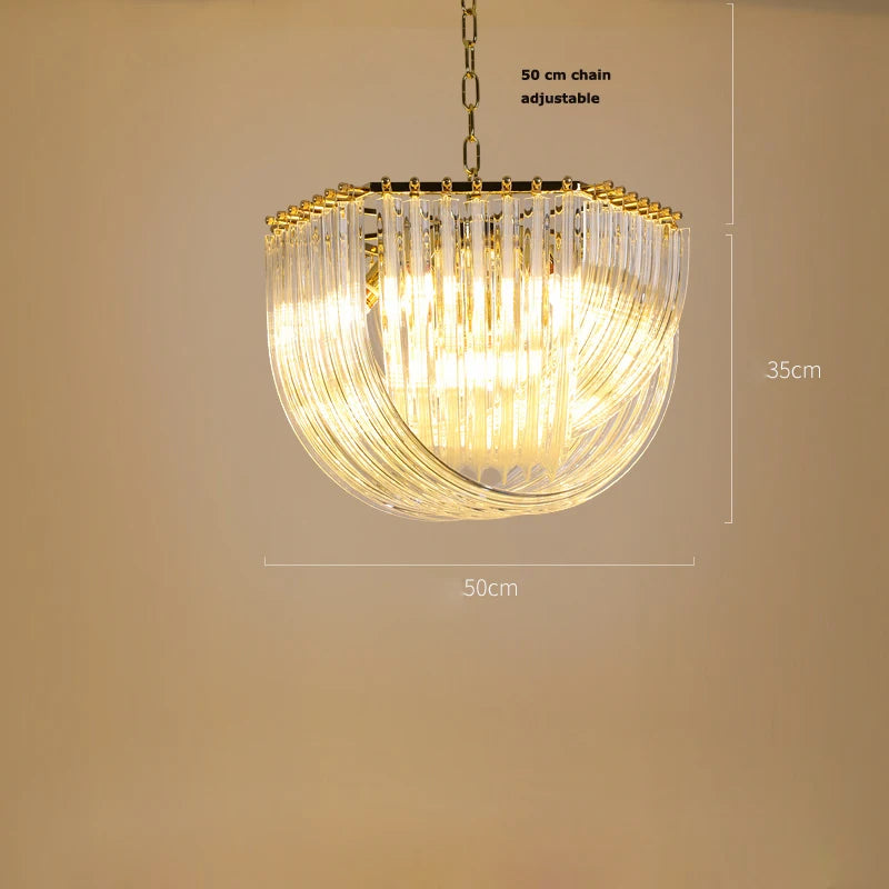 LED Postmodern Gold Silver Chrome Designer Hanging Lamps Chandelier Lighting Luster Suspension Luminaire Lamp For Foyer