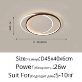 Modern LED Ceiling Lights For Bedroom Study Living Room Indoor Round Lighting Lamps Decoration Luminaria Lustres Lamparas Avize