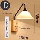 American Classic Fabric Wall Lamp Nordic Retro Led Bedside Light Indoor Bedroom living room sofa Corridor Stairs Decors Sconce