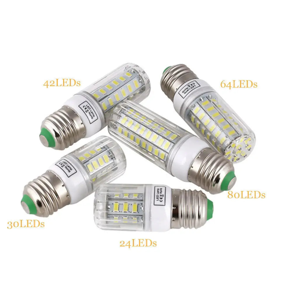 LED Corn Light Bulbs E27 Screw Base SMD 5730 7W 12W - 30W 45W Ultra Bright Home Chandelier Table Lamp 30 42 - 136 165LEDs 220V