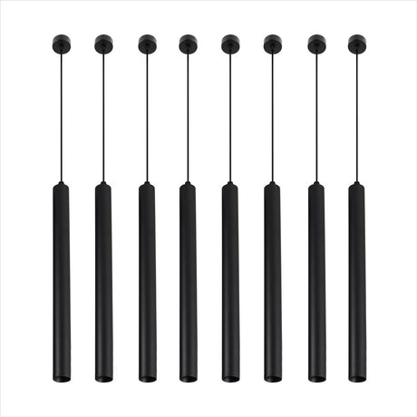 Nordic Long Tube Pendant Lights Hanging Kitchen Light White Black Golden Length Adjustable Home Dining Room Lighting Lights