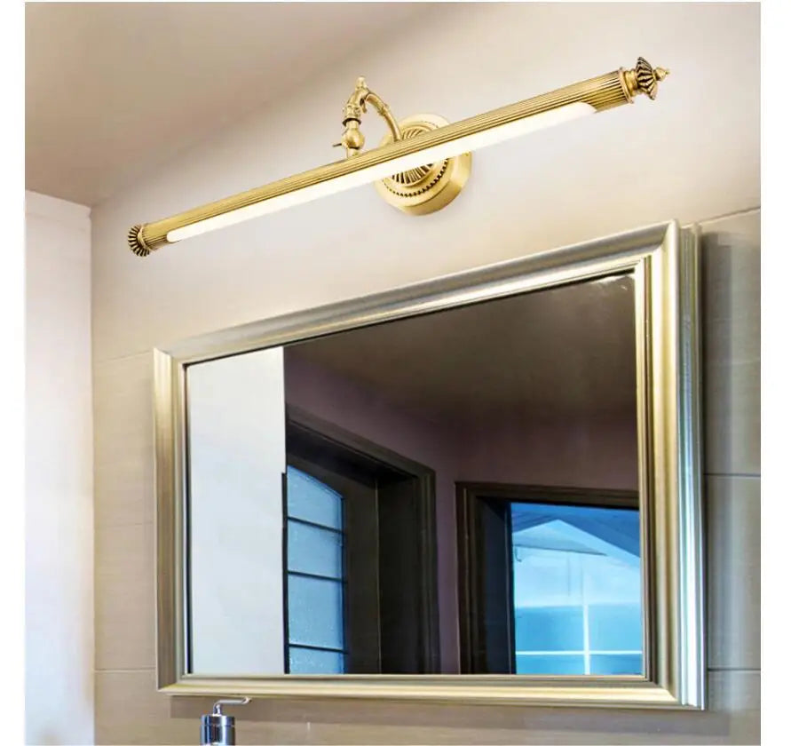 48CM/63CM/78CM Bathroom Mirror Lamp Waterproof Retro Coppe Cabinet Vanity Mirror Lights Led Wall Light Lamp LED Light Wall Lamp